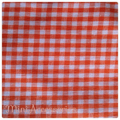 Orange-weiß karierter Baumwollstoff (5mm)