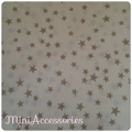 creme mit neigen Sternen, Baumwollstoff (10mm)