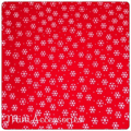  rot mit weißen Schneeflocken, Baumwollstoff (7mm) 