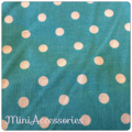 türkis-weiß gepunktet, Baumwollstoff (8mm)